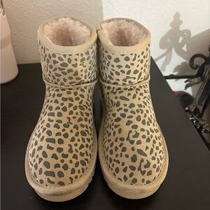 Leopard Print Ankle Boots